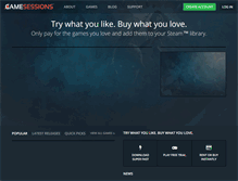 Tablet Screenshot of gamesessions.com